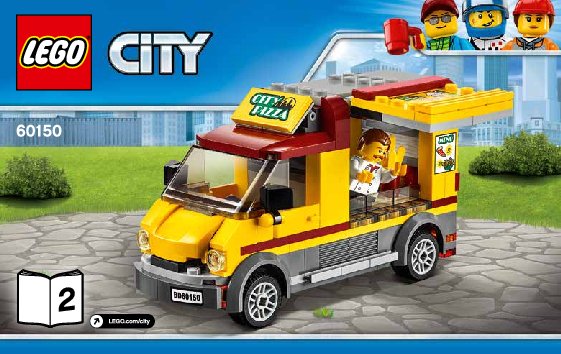 Bauanleitungen LEGO - 60150 - Pizza Van: Page 1