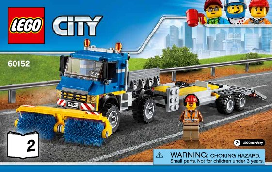 Bauanleitungen LEGO - 60152 - Sweeper & Excavator: Page 1