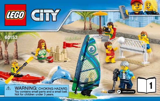 Bauanleitungen LEGO - City - 60153 - Stadtbewohner – Ein Tag am Strand: Page 1