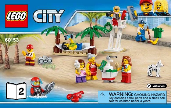 Bauanleitungen LEGO - City - 60153 - Stadtbewohner – Ein Tag am Strand: Page 1