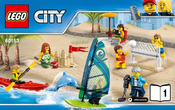 Bauanleitungen LEGO - City - 60153 - Stadtbewohner – Ein Tag am Strand: Page 1