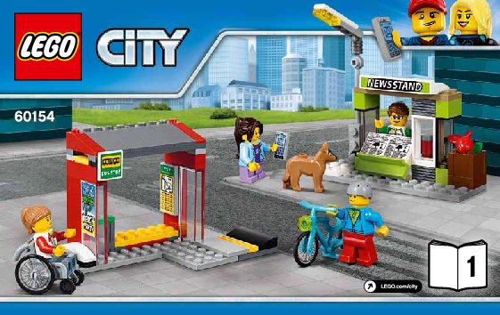 Bauanleitungen LEGO - City - 60154 - Busbahnhof: Page 1