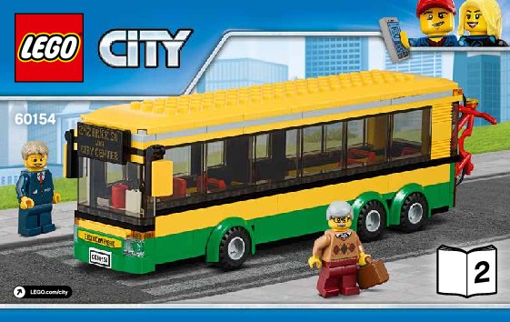 Bauanleitungen LEGO - City - 60154 - Busbahnhof: Page 1