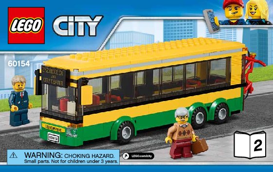 Bauanleitungen LEGO - City - 60154 - Busbahnhof: Page 1