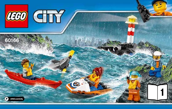 Bauanleitungen LEGO - City - 60166 - Seenot-Rettungshubschrauber: Page 1