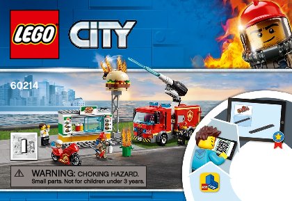 Bauanleitungen LEGO - 60214 - Burger Bar Fire Rescue: Page 1