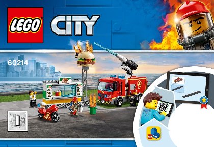 Bauanleitungen LEGO - 60214 - Burger Bar Fire Rescue: Page 1