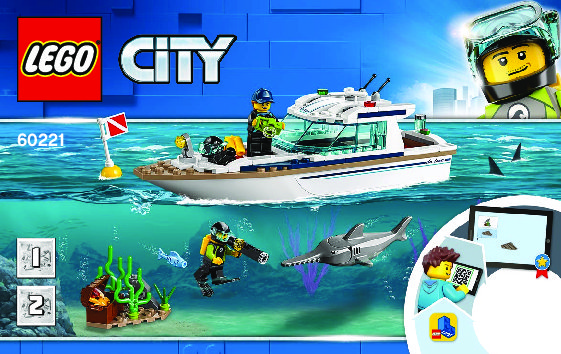 Bauanleitungen LEGO - 60221 - Diving Yacht: Page 1