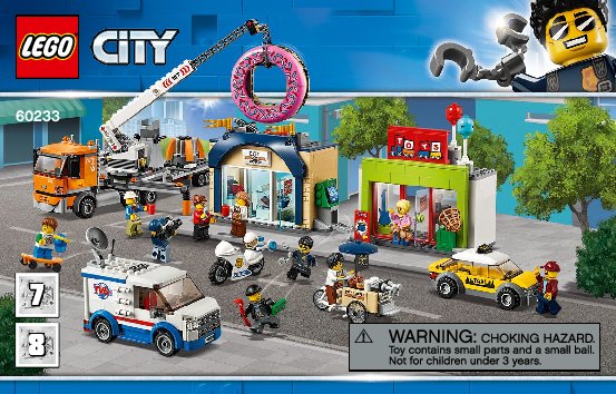 Bauanleitungen LEGO - 60233 - Donut shop opening: Page 1