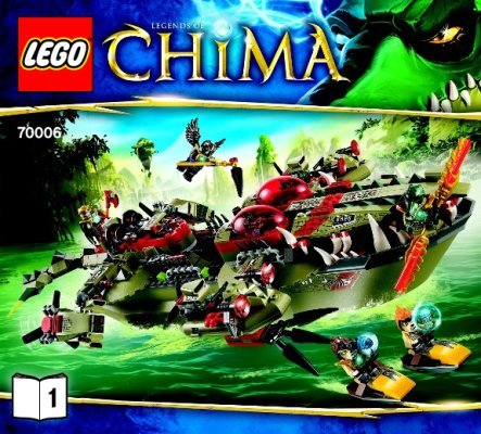 Bauanleitungen LEGO - Legends of Chima - 70006 - Craggers Croc-Boot Zentrale: Page 1