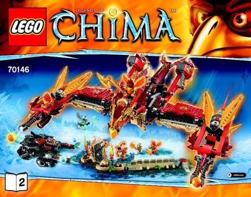 Bauanleitungen LEGO - Legends of Chima - 70146 - Phoenix Fliegender Feuertempel: Page 1