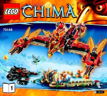 Bauanleitungen LEGO - Legends of Chima - 70146 - Phoenix Fliegender Feuertempel: Page 1