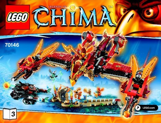 Bauanleitungen LEGO - Legends of Chima - 70146 - Phoenix Fliegender Feuertempel: Page 1