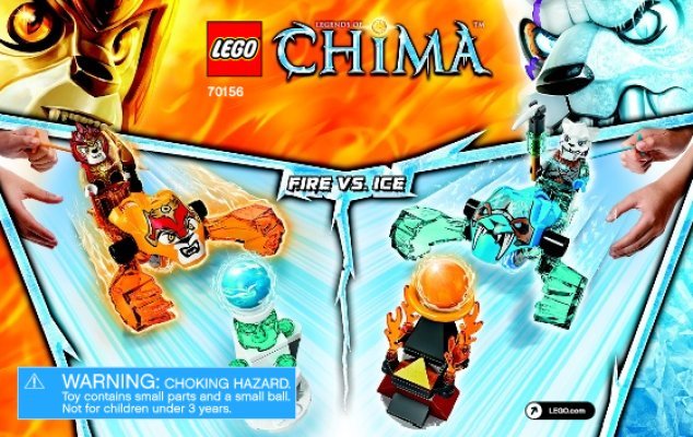 Bauanleitungen LEGO - Legends of Chima - 70156 - Feuer gegen Eis: Page 1