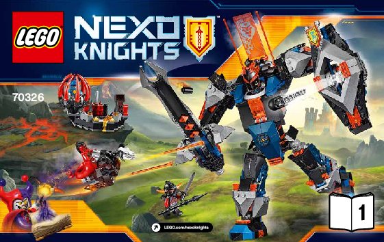 Bauanleitungen LEGO - NEXO KNIGHTS - 70326 - Der Mech des schwarzen Ritters: Page 1