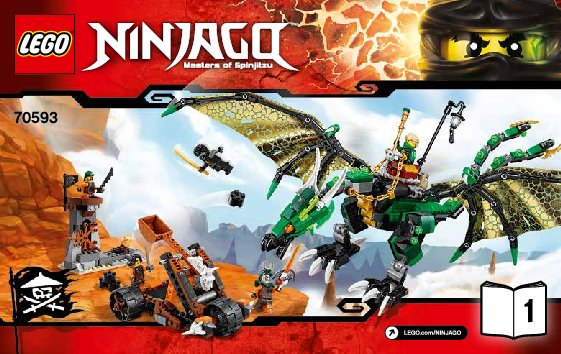 Bauanleitungen LEGO - NINJAGO - 70593 - Der Grüne Energie-Drache: Page 1