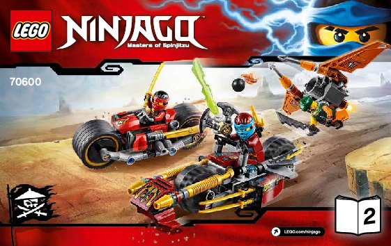 Bauanleitungen LEGO - NINJAGO - 70600 - Ninja-Bike Jagd: Page 1