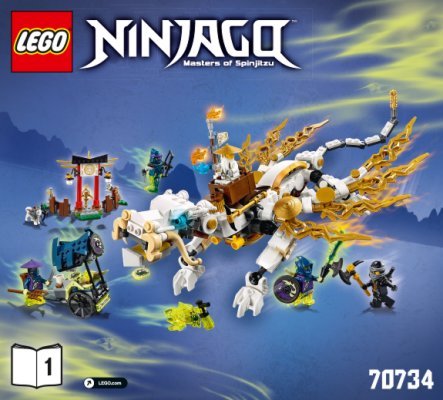 Bauanleitungen LEGO - NINJAGO - 70734 - Meister Wu's Drache: Page 1