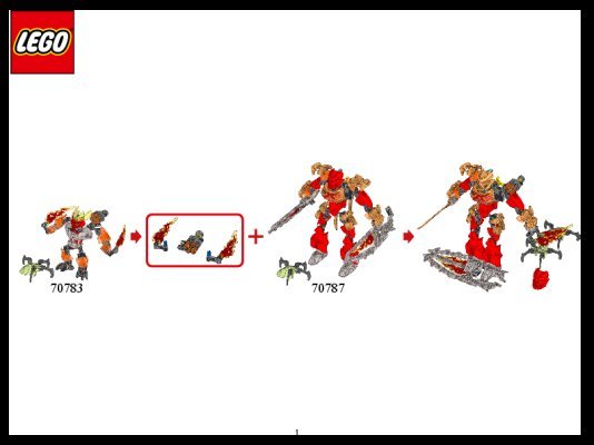 Bauanleitungen LEGO - BIONICLE - 70783 - Hüter des Feuers: Page 1