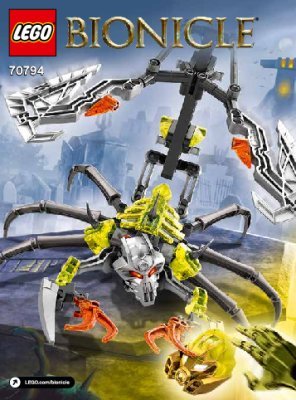 Bauanleitungen LEGO - BIONICLE - 70794 - Totenkopf-Skorpion: Page 1