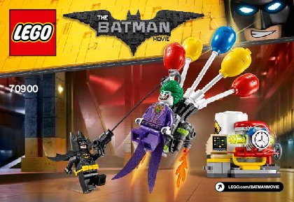 Bauanleitungen LEGO - THE LEGO BATMAN MOVIE - 70900 - Jokers Flucht mit den Ballons: Page 1