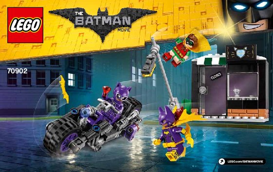 Bauanleitungen LEGO - THE LEGO BATMAN MOVIE - 70902 - Catwoman™: Catcycle-Verfolgungsjagd: Page 1