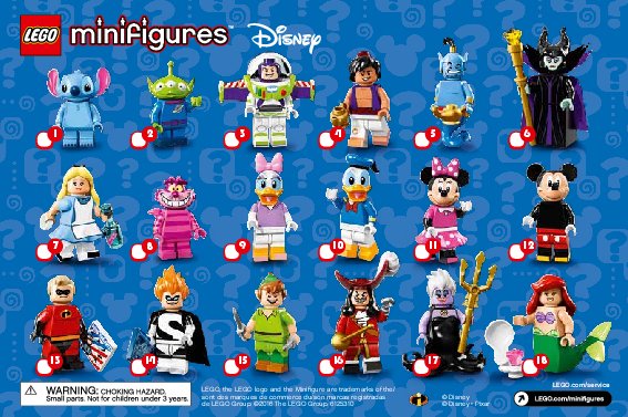 Bauanleitungen LEGO - Minifiguren - 71012 - Die Disney Serie: Page 1