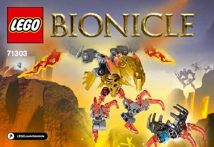 Bauanleitungen LEGO - BIONICLE - 71303 - Ikir Kreatur des Feuers: Page 1