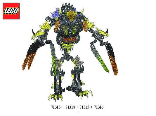 Bauanleitungen LEGO - BIONICLE - 71313 - Lava-Ungeheuer: Page 1