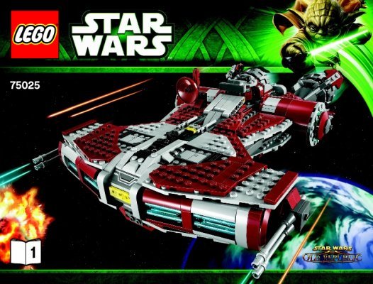 Bauanleitungen LEGO - Star Wars - 75025 - Jedi™ Defender-class Cruiser: Page 1