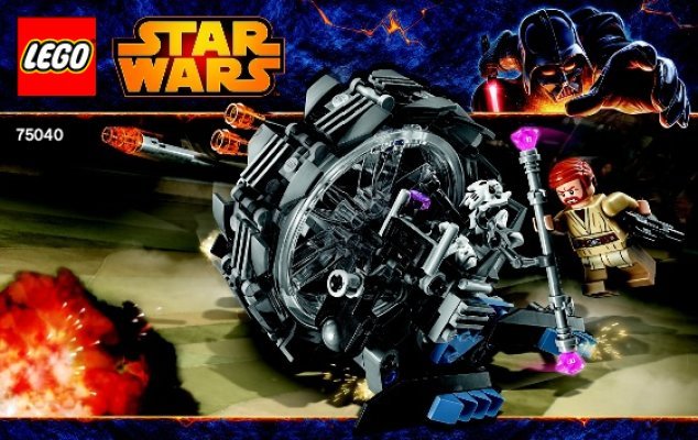 Bauanleitungen LEGO - Star Wars - 75040 - General Grievous' Wheel Bike™: Page 1