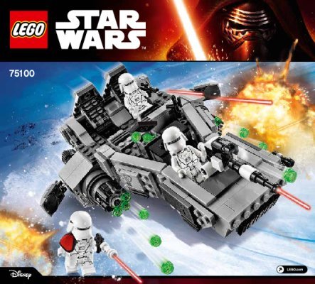 Bauanleitungen LEGO - Star Wars - 75100 - First Order Snowspeeder™: Page 1