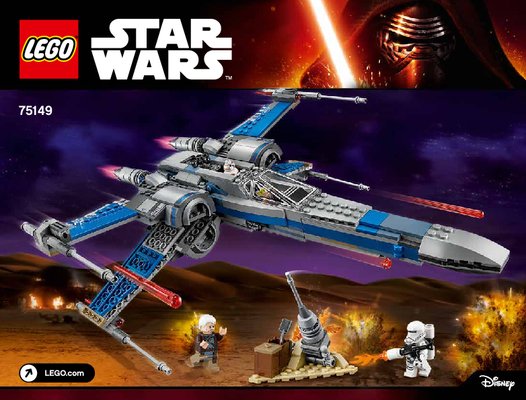 Bauanleitungen LEGO - Star Wars - 75149 - Resistance X-Wing Fighter™: Page 1