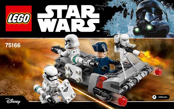 Bauanleitungen LEGO - Star Wars - 75166 - First Order Transport Speeder Battle Pack: Page 1