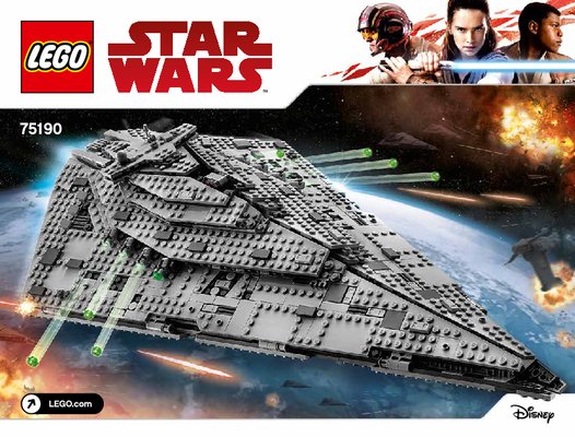 Bauanleitungen LEGO - Star Wars - 75190 - First Order Star Destroyer™: Page 1