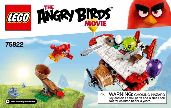 Bauanleitungen LEGO - Angry Birds - 75822 - Piggy Plane Attack: Page 1