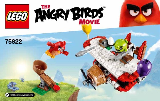 Bauanleitungen LEGO - Angry Birds - 75822 - Piggy Plane Attack: Page 1