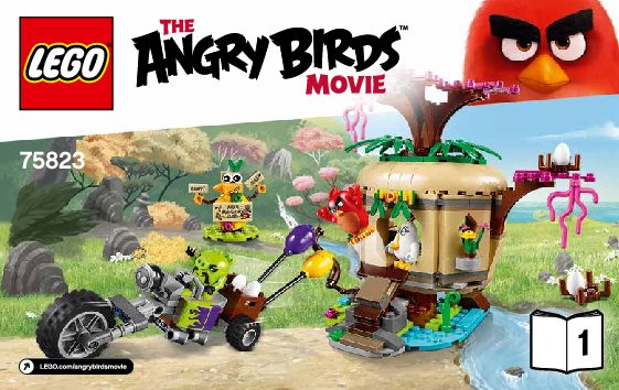 Bauanleitungen LEGO - Angry Birds - 75823 - Bird Island Egg Heist: Page 1