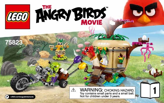 Bauanleitungen LEGO - Angry Birds - 75823 - Bird Island Egg Heist: Page 1