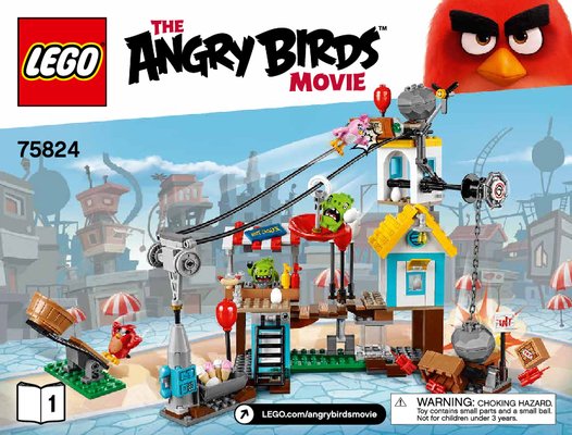 Bauanleitungen LEGO - Angry Birds - 75824 - Pig City Teardown: Page 1