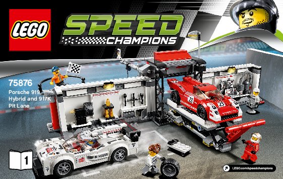 Bauanleitungen LEGO - Speed Champions - 75876 - Porsche 919 Hybrid and 917K Pit Lane: Page 1