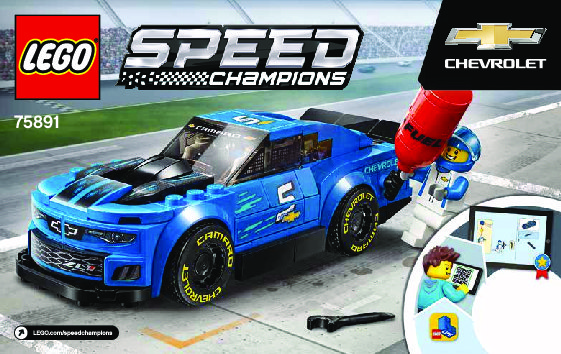 Bauanleitungen LEGO - 75891 - Chevrolet Camaro ZL1 Race Car: Page 1