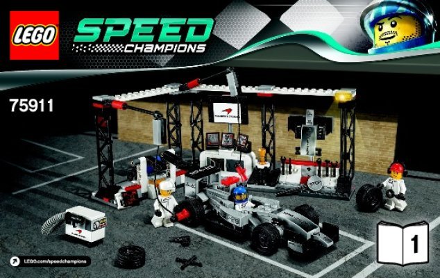 Bauanleitungen LEGO - Speed Champions - 75911 - McLaren Mercedes Boxenstopp: Page 1