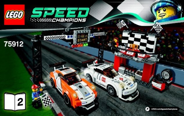 Bauanleitungen LEGO - Speed Champions - 75912 - Porsche 911 GT Ziellinie: Page 1