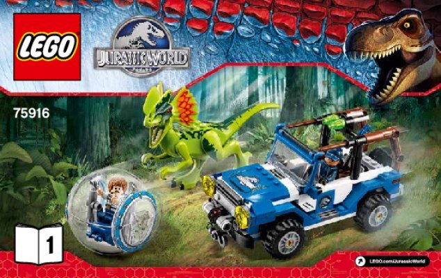 Bauanleitungen LEGO - Jurassic World - 75916 - Überfall des Dilophosaurus: Page 1