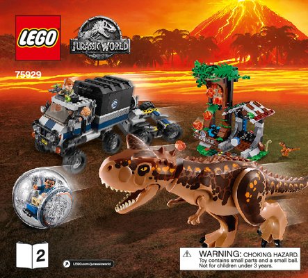 Bauanleitungen LEGO - 75929 - Carnotaurus Gyrosphere Escape: Page 1