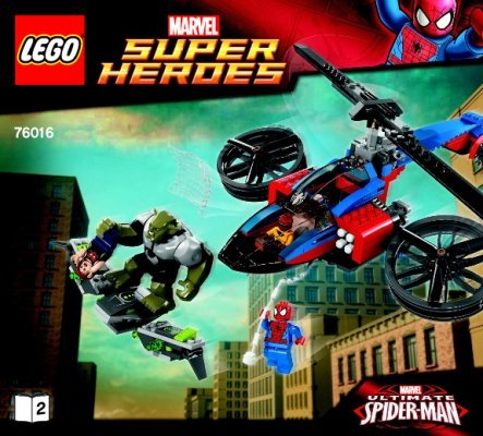 Bauanleitungen LEGO - Marvel Super Heroes - 76016 - Rettung mit dem Spider-Helikopter: Page 1