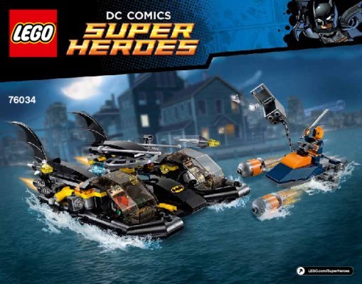 Bauanleitungen LEGO - DC Comics Super Heroes - 76034 - Die Batboat-Verfolgungsjagd im Hafen: Page 1