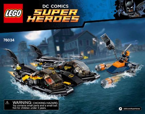 Bauanleitungen LEGO - DC Comics Super Heroes - 76034 - Die Batboat-Verfolgungsjagd im Hafen: Page 1