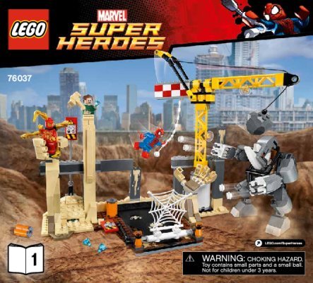 Bauanleitungen LEGO - Marvel Super Heroes - 76037 - Rhino und Sandman - Allianz der Superschurken: Page 1